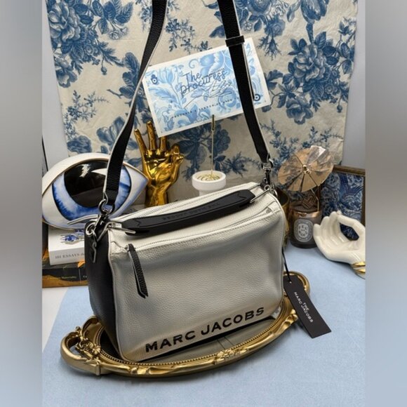 🆕 MARC JACOBS 🧿 NWT The Soft Box 23 - Black & White Leather - Picture 2 of 16